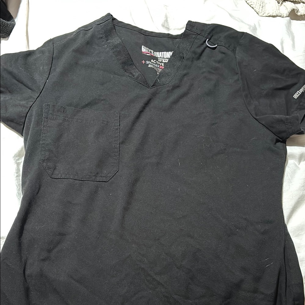 Grey's Anatomy Black Scrub top